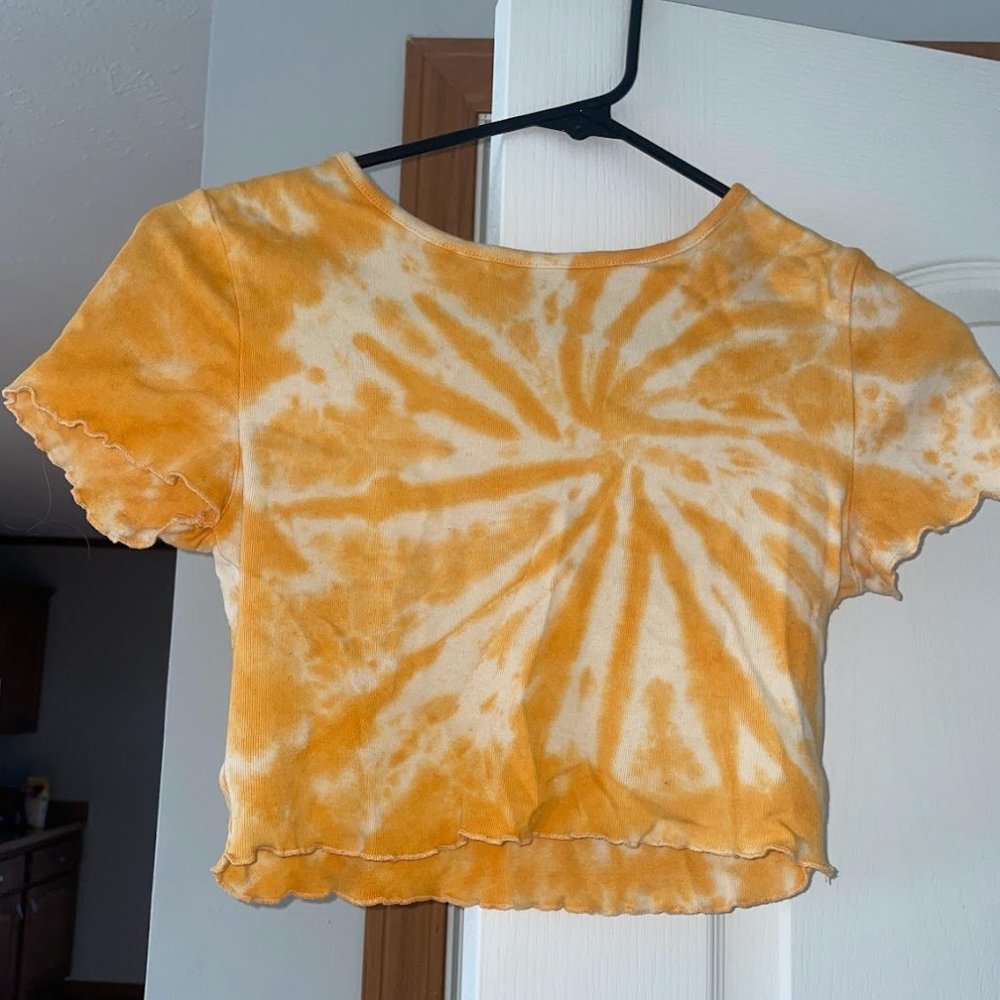 Orange Tie Dye Crop Top